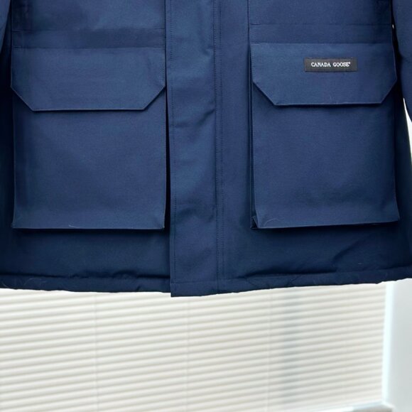 Canada Goose Blue Down Jacket with Detachable Fur Lined Hood - Picture 7 of 9